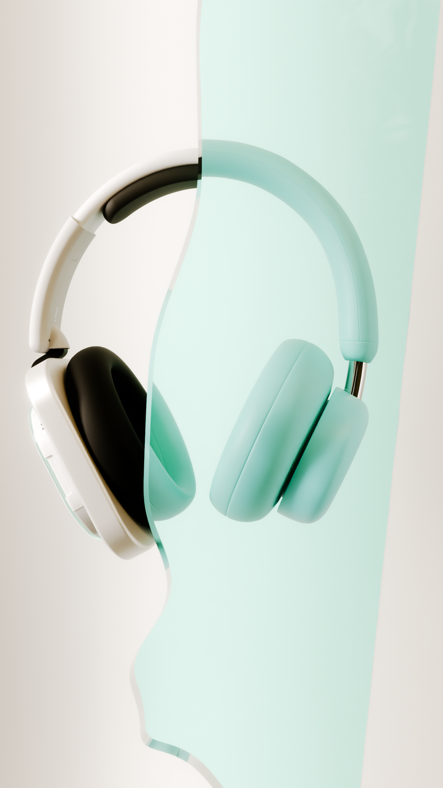 Render 3D di cuffie wireless over-ear