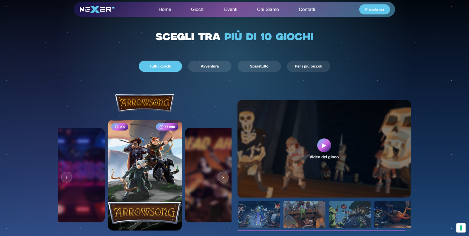 Anteprima del sito NexerVR